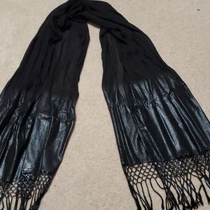 Cotton to mettalix ombre scarf